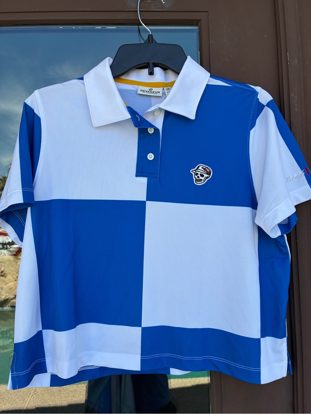 Devereux | Michelob Ultra * Women's Big Check Golf Polo M (NWT)